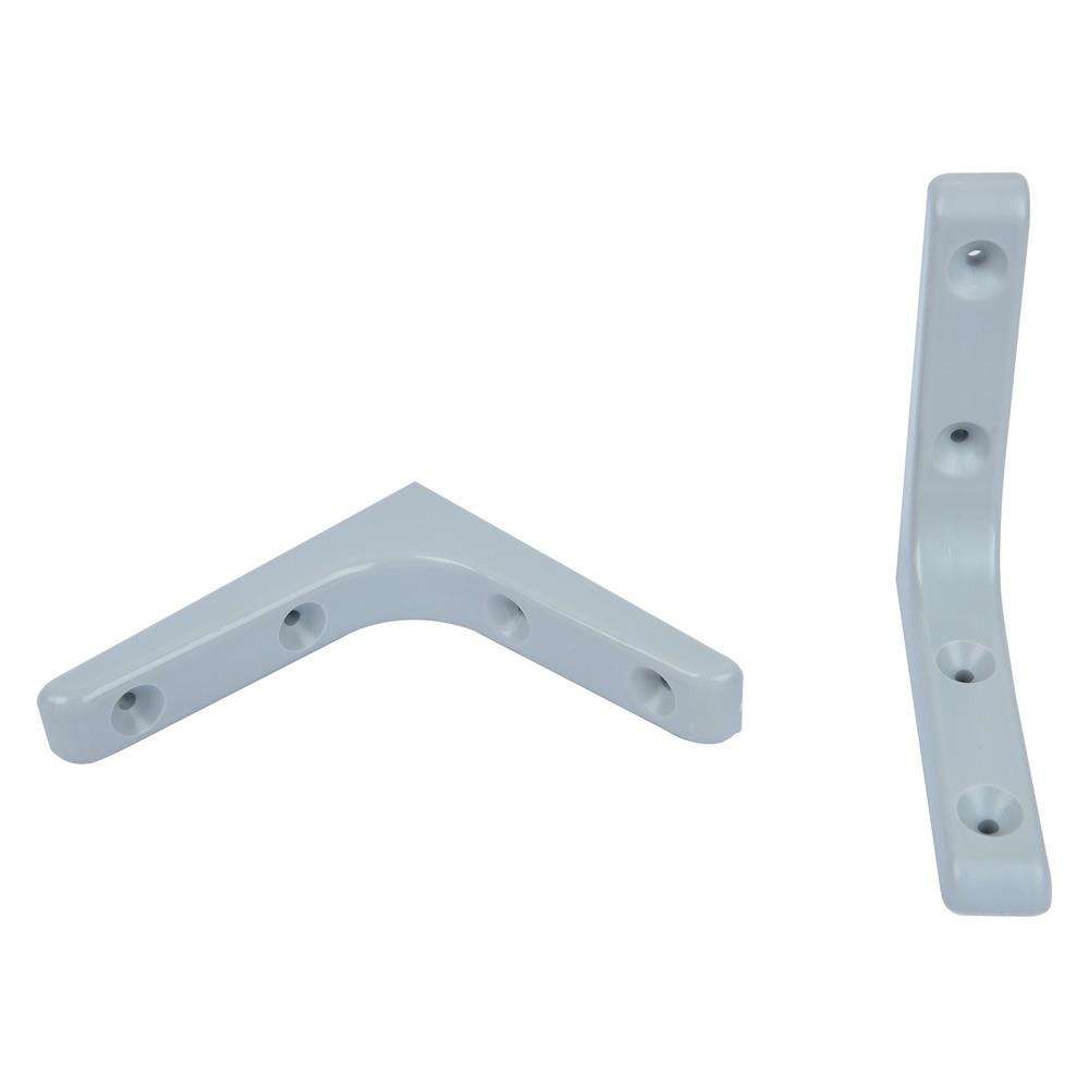 แขนรับชั้นพลาสติก STACKO 12.5x12.5 ซม. สีเทา