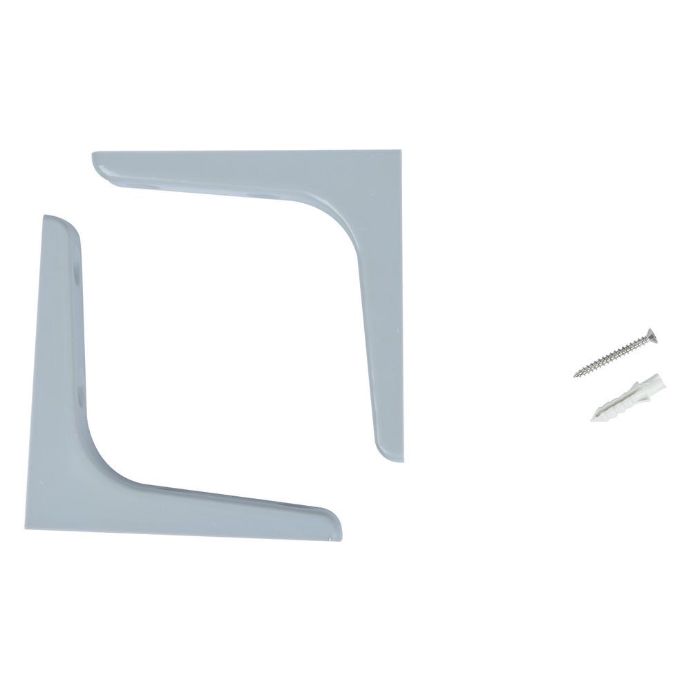 แขนรับชั้นพลาสติก STACKO 12.5x12.5 ซม. สีเทา