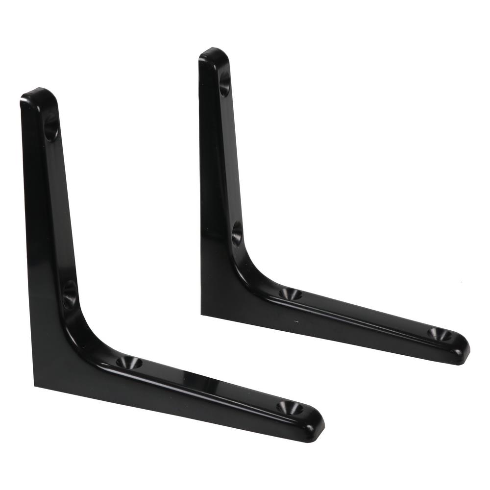 แขนรับชั้นพลาสติก STACKO 17.5x17.5 ซม. สีดำ