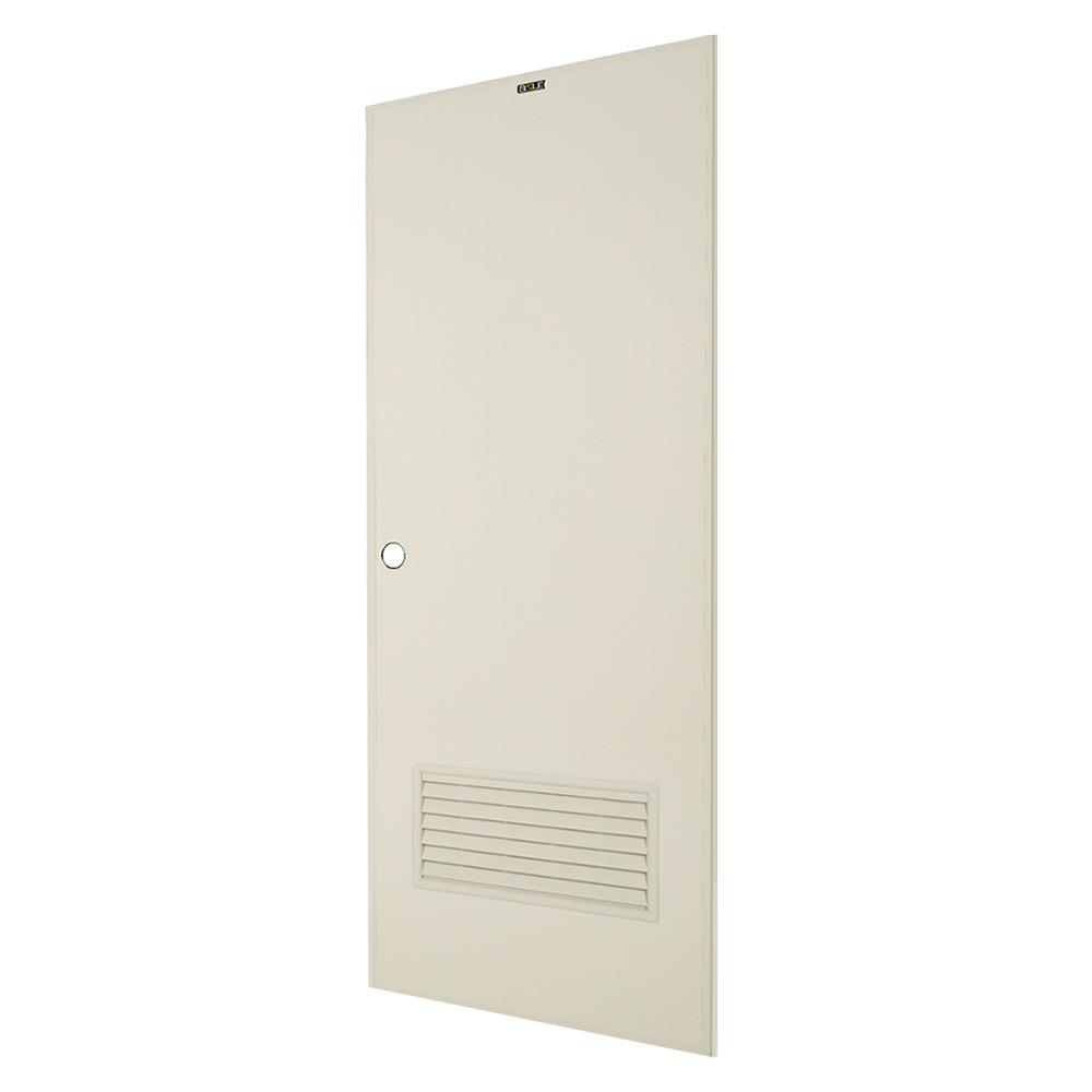 ประตูห้องน้ำ PVC AZLE AZ-2 เกล็ดล่าง 70X180 ซม. สีครีม
