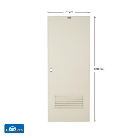 ประตูห้องน้ำ PVC AZLE AZ-2 เกล็ดล่าง 70X180 ซม. สีครีม_5