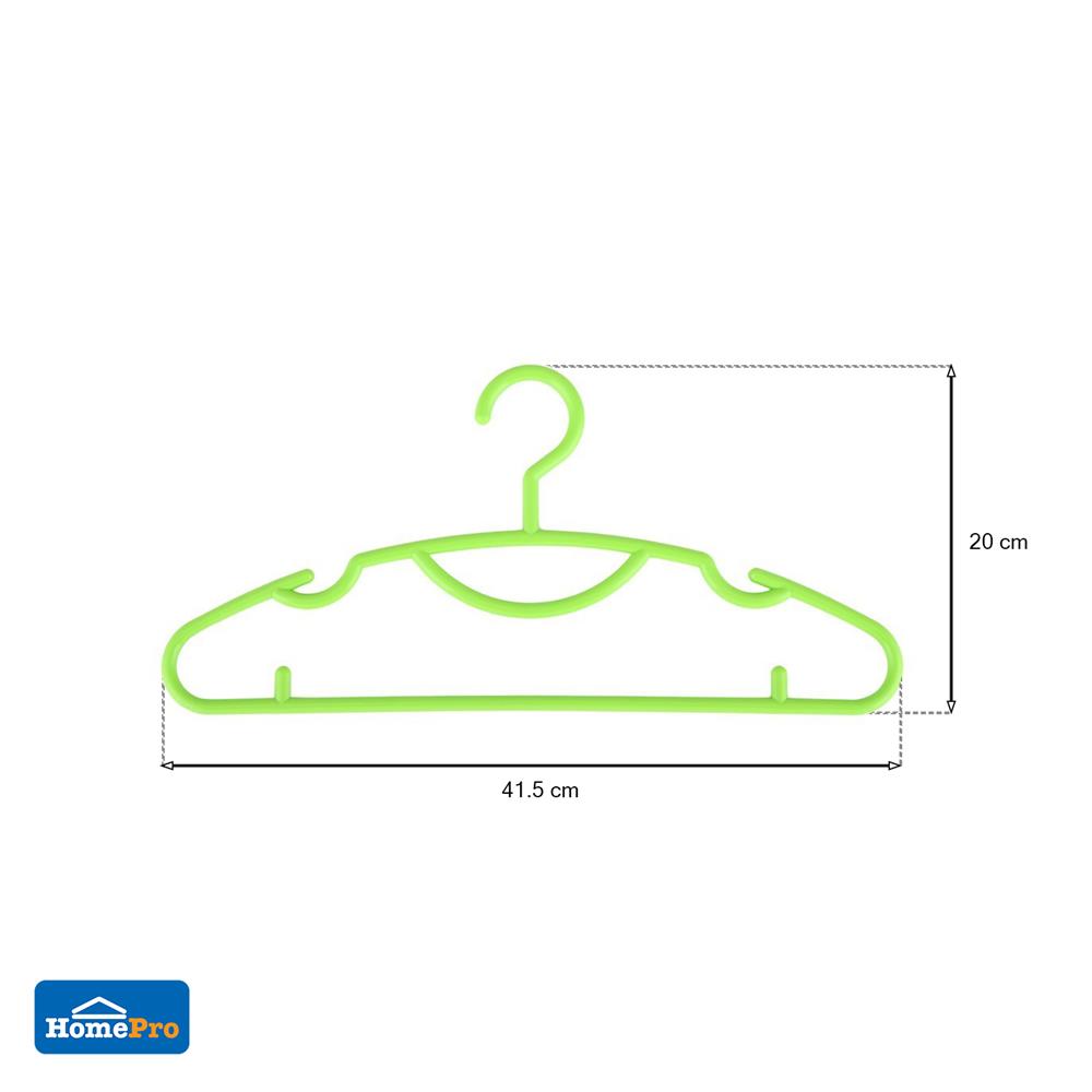 ไม้แขวนเสื้อคิงไซด์ PLIM สีเขียวเลมอน แพ็ค 6 ชิ้น