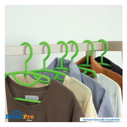ไม้แขวนเสื้อคิงไซด์ PLIM สีเขียวเลมอน แพ็ค 6 ชิ้น_5