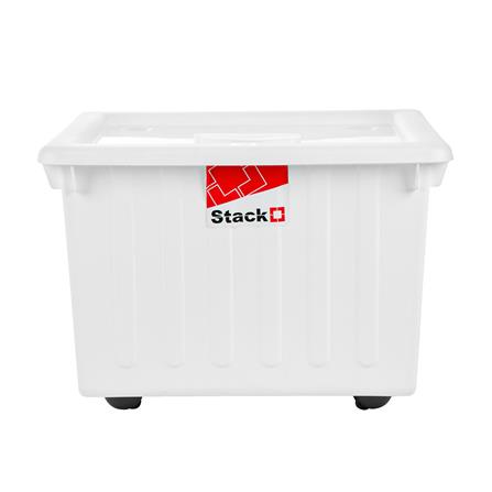 กล่องเก็บของ มีล้อ ฝาล็อค STACKO FRIENDLY 37.5 ลิตร สีขาว_1