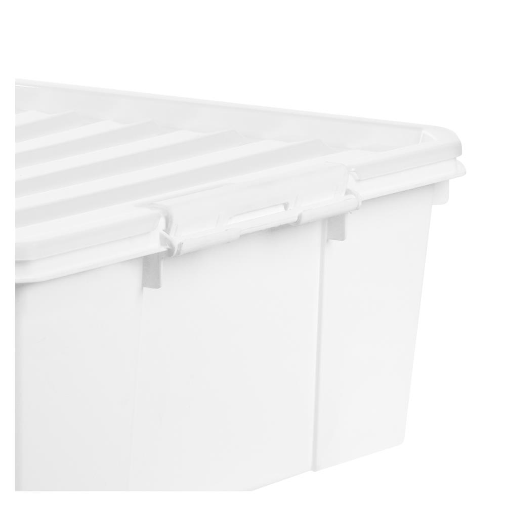 กล่องเก็บของ ฝาล็อค STACKO FAMILI 36 ลิตร สีขาว