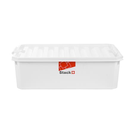กล่องเก็บของ ฝาล็อค STACKO FAMILI 36 ลิตร สีขาว_1