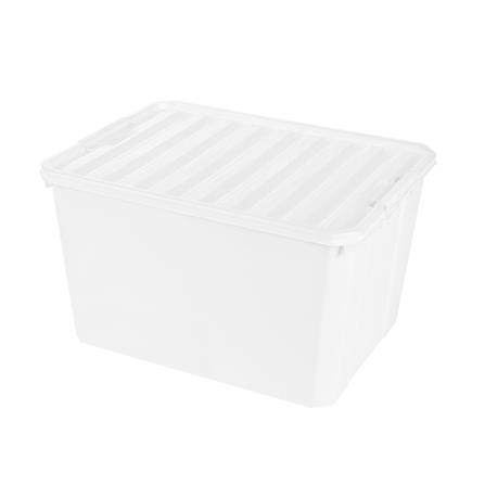 กล่องเก็บของ ฝาล็อค STACKO FAMILI 70.5 ลิตร สีขาว