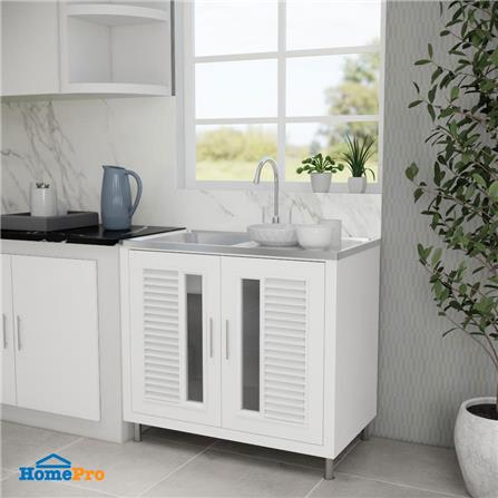 ตู้ตั้งพื้น ABS CABIN NUVO 1หลุม 1ที่พัก สีขาว_3