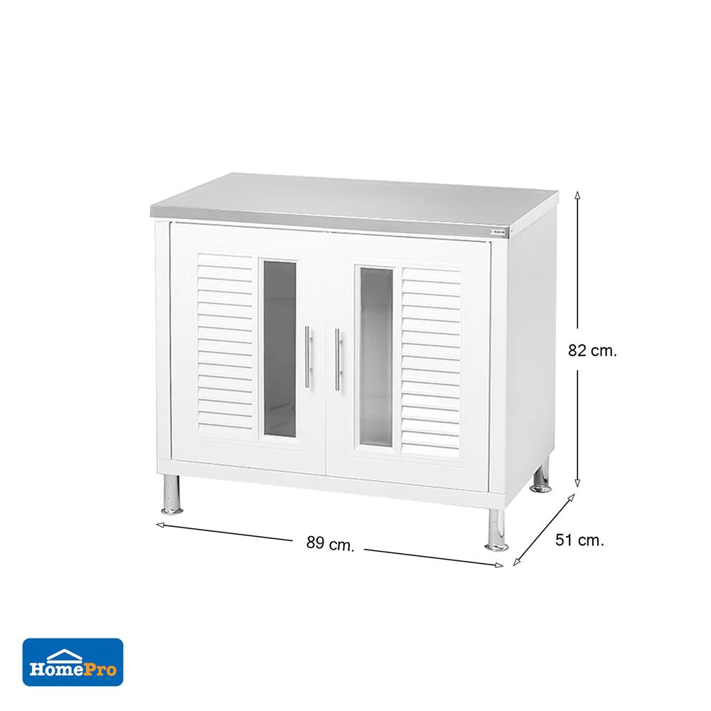 ตู้ตั้งพื้น ABS CABIN NUVO TOP 89x82 ซม. สีขาว