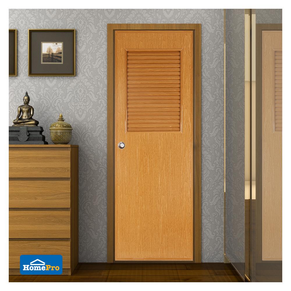 ประตู PVC บานประกอบ AZLE 3 70X200 ซม. สีสัก