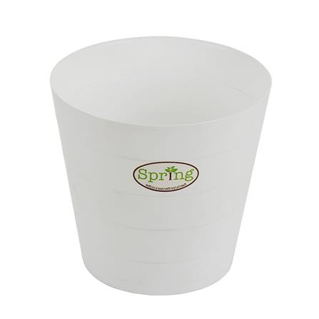 กระถางพลาสติก SPRING SP-03 26x26x25 ซม. สีขาว_1