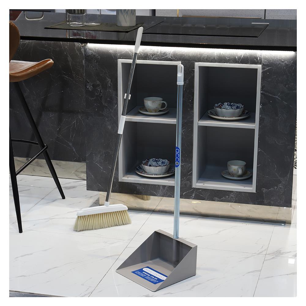 ที่โกยผงเหล็กพ่นสี ด้ามยาว M8 ACCO 9 นิ้ว สีเทา