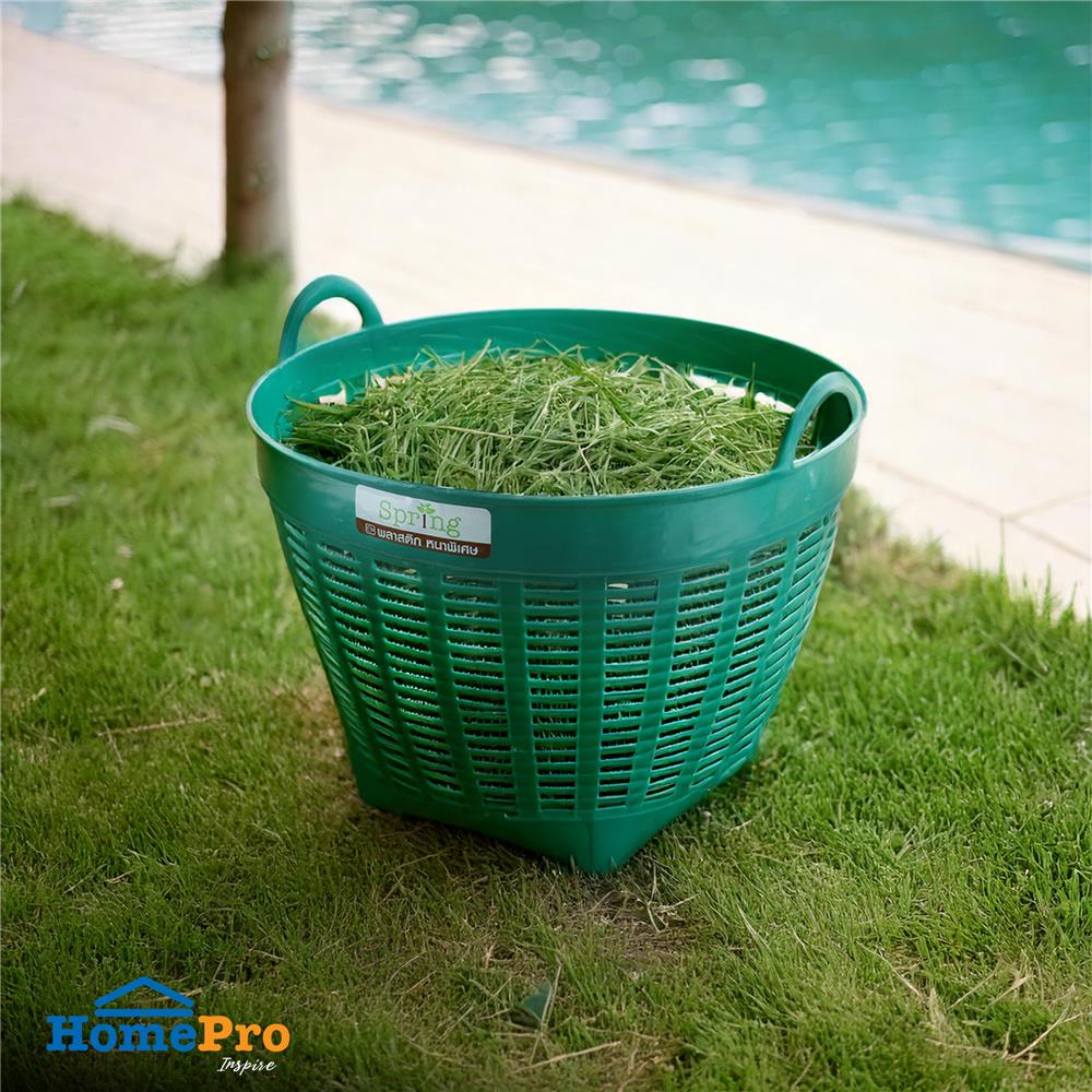 เข่งพลาสติก SPRING เบอร์ 4 สีเขียว