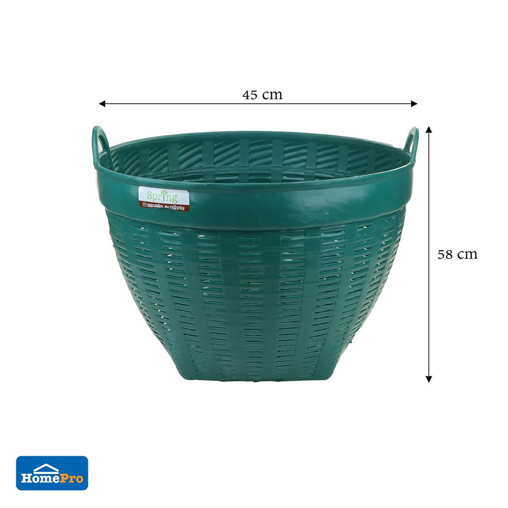 เข่งพลาสติก SPRING เบอร์ 2 สีเขียว