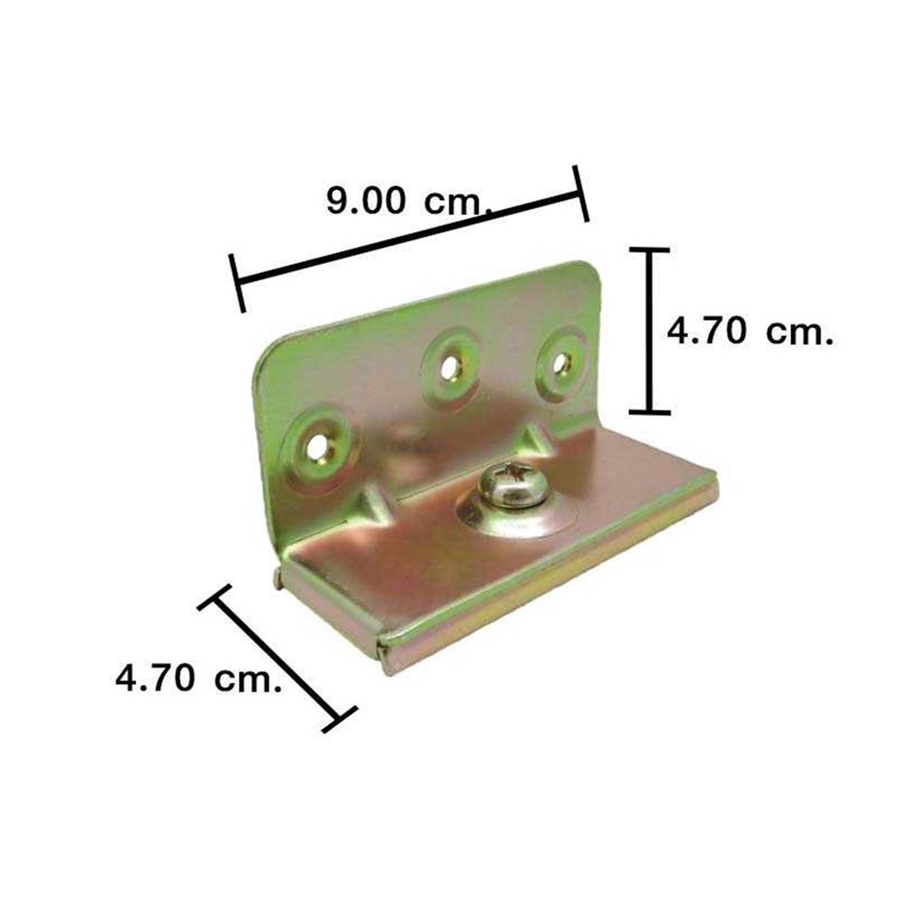 บานพับเตียงถอดไม่ได้ FITT BC-10-11 3 รู สีรุ้ง