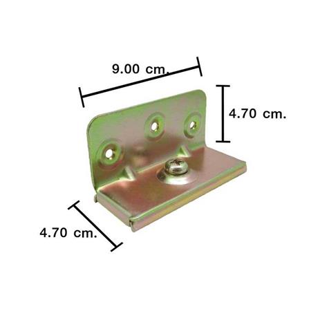 บานพับเตียงถอดไม่ได้ FITT BC-10-11 3 รู สีรุ้ง_3