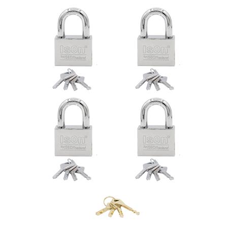 กุญแจมาสเตอร์คีย์ ISON 877CP 50 มม. สีสเตนเลส (4 ตัว/ชุด)_0