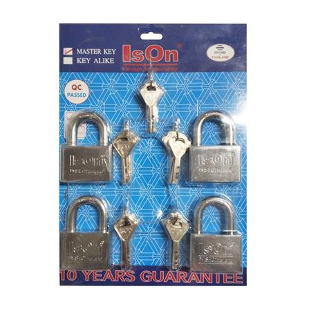 กุญแจมาสเตอร์คีย์ ISON 877CP 50 มม. สีสเตนเลส (4 ตัว/ชุด)_2