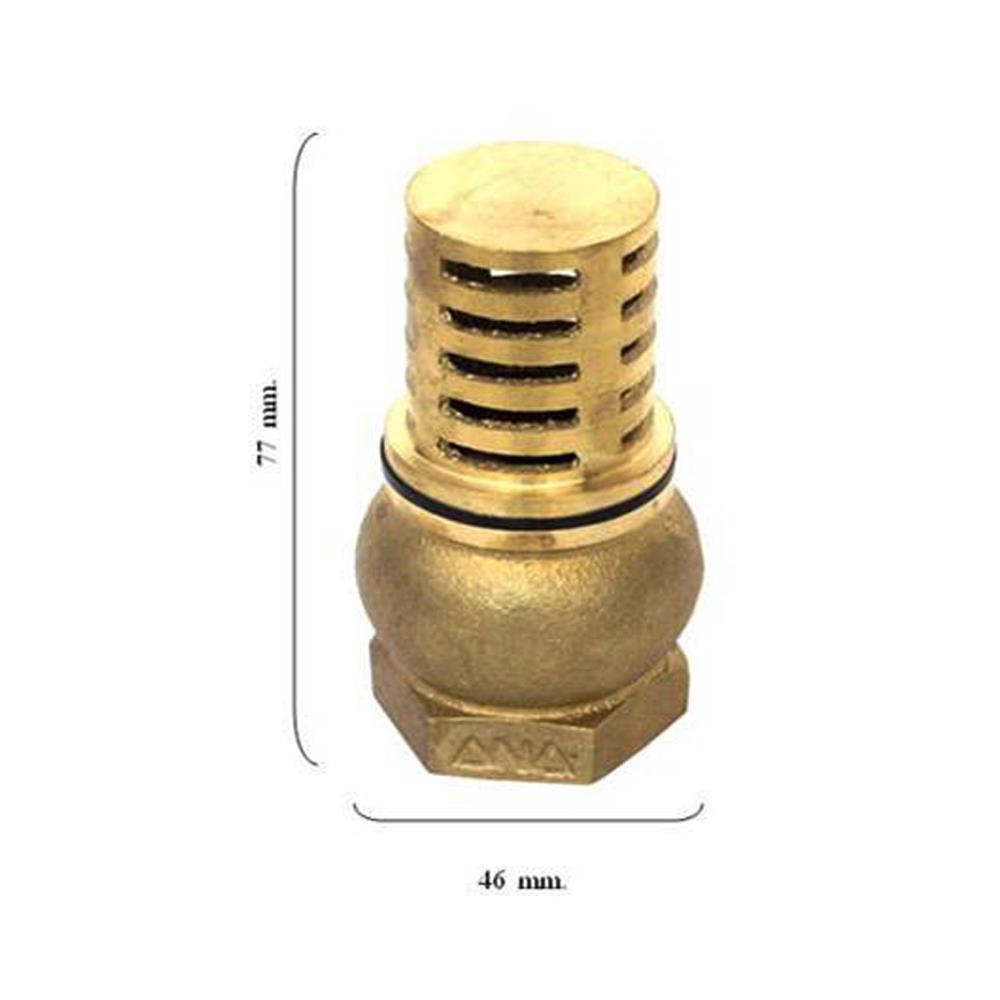 ฟุตวาล์ว ANA FTV 1 นิ้ว สีทองเหลือง