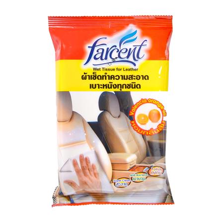 ผ้าทำความสะอาดเคลือบเฟอร์นิเจอร์หนังเบาะรถ FARCENT 28.5x20 ซม. สีขาว_0