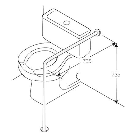 ราวมือจับกันลื่นข้างโถสุขภัณฑ์ WS HR-1105-2_1