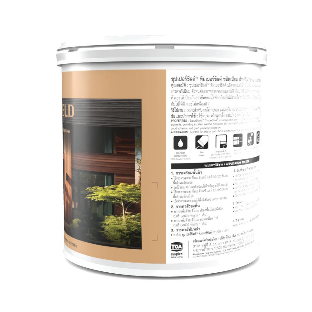 สีน้ำทาไม้ ชนิดเนียน TOA TIMBERSHIELD BASE A 1 แกลลอน