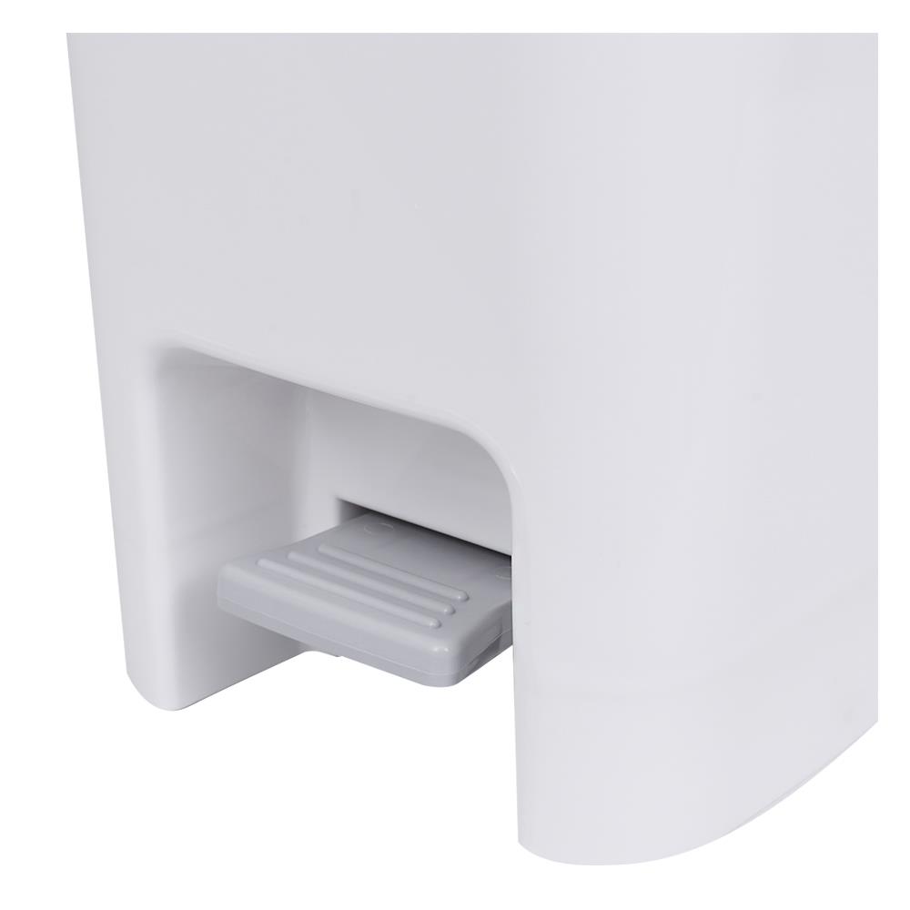 ถังขยะเหยียบเหลี่ยม JCP 5668 6 ลิตร สีขาว/เทา