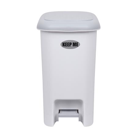 ถังขยะเหยียบเหลี่ยม JCP 5668 6 ลิตร สีขาว/เทา_1