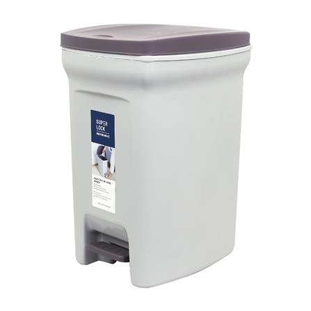 ถังขยะเหยียบเหลี่ยม JCP 5669 18L สีขาวฝาเทา