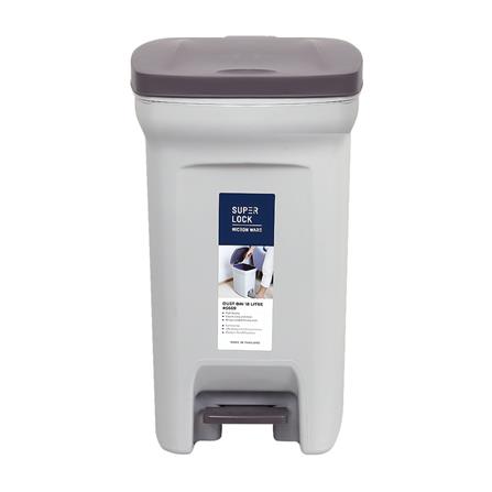 ถังขยะเหยียบเหลี่ยม JCP 5669 18L สีขาวฝาเทา_1