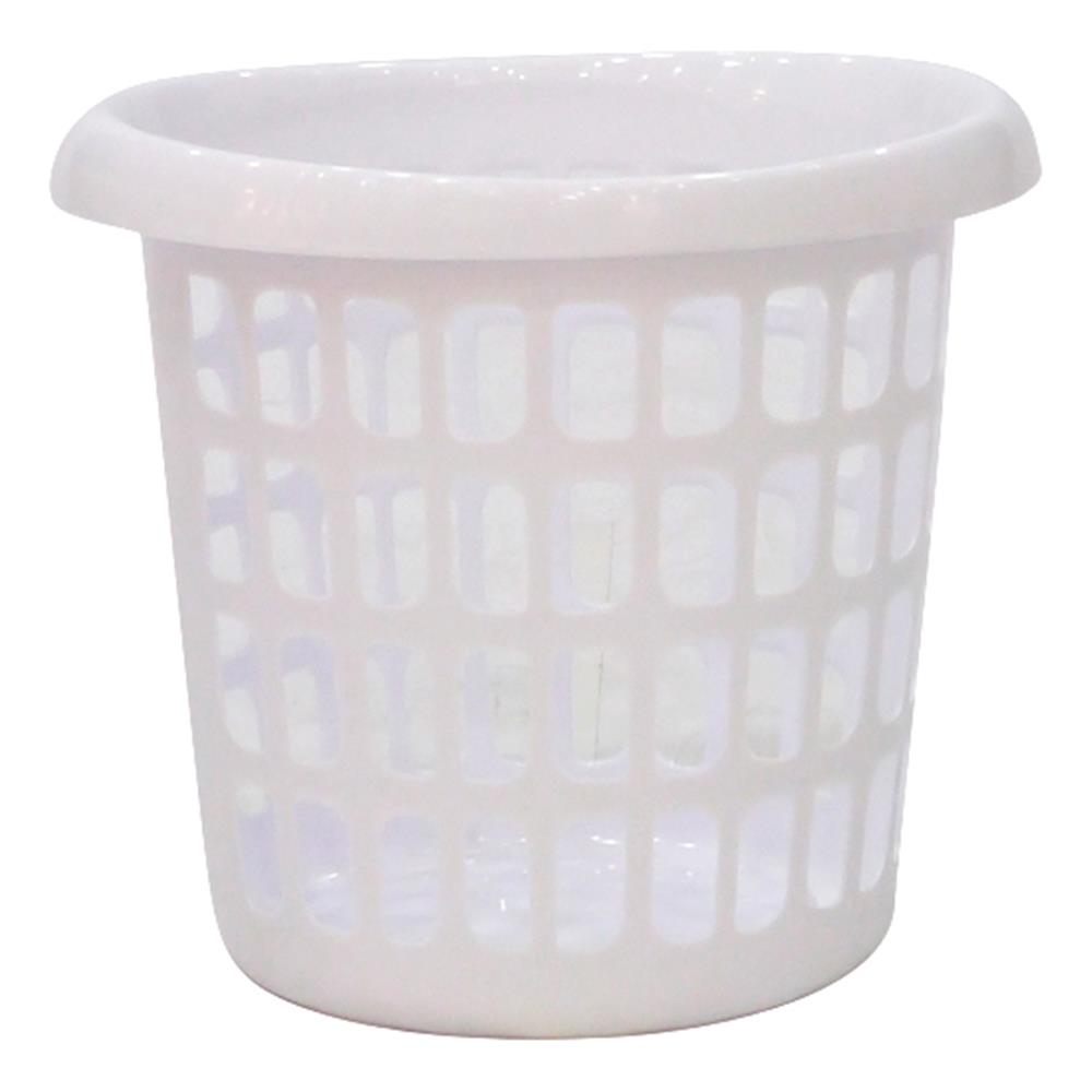 ตะกร้าผ้ากลม JCJ 1134 สีขาว