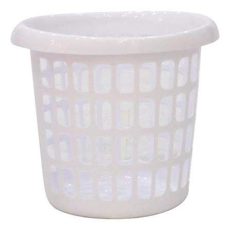 ตะกร้าผ้ากลม JCJ 1134 สีขาว