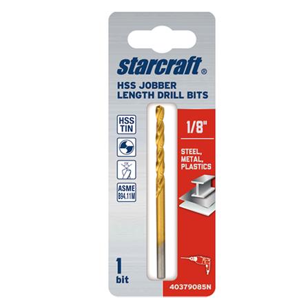 ดอกเจาะเหล็ก STARCRAFT TITANIUM HSS&TIN-COATED 1/8 นิ้ว_2