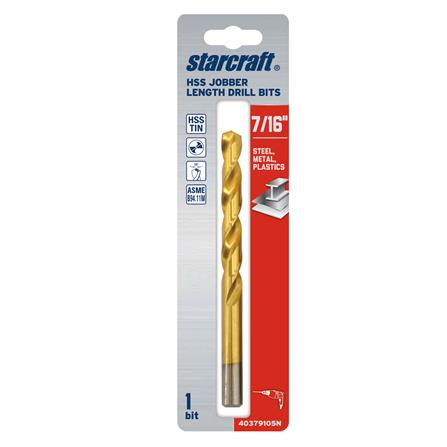 ดอกเจาะเหล็ก STARCRAFT TITANIUM HSS&TIN-COATED 7/16 นิ้ว_2