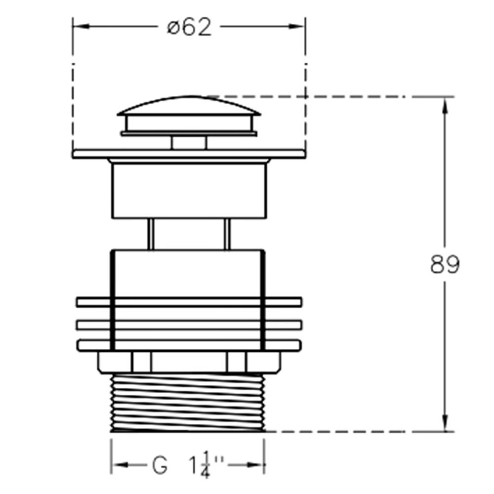 สะดืออ่างล้างหน้าแบบกด AMERICAN STANDARD A-8016-A-N