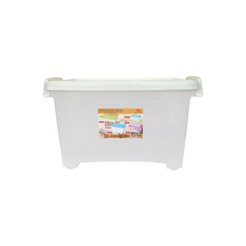 กล่องเก็บของฝาล็อก JCJ 5113 50 ลิตร 58x42x31 ซม. สีขาว