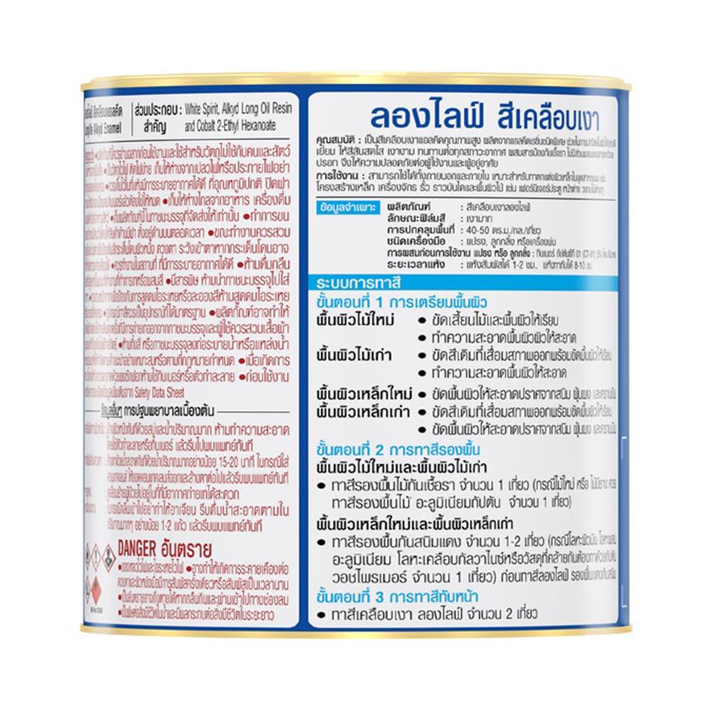 สีน้ำมันเคลือบเงา CAPTAIN LONGLIFE BASE B เงา 1/4 แกลลอน