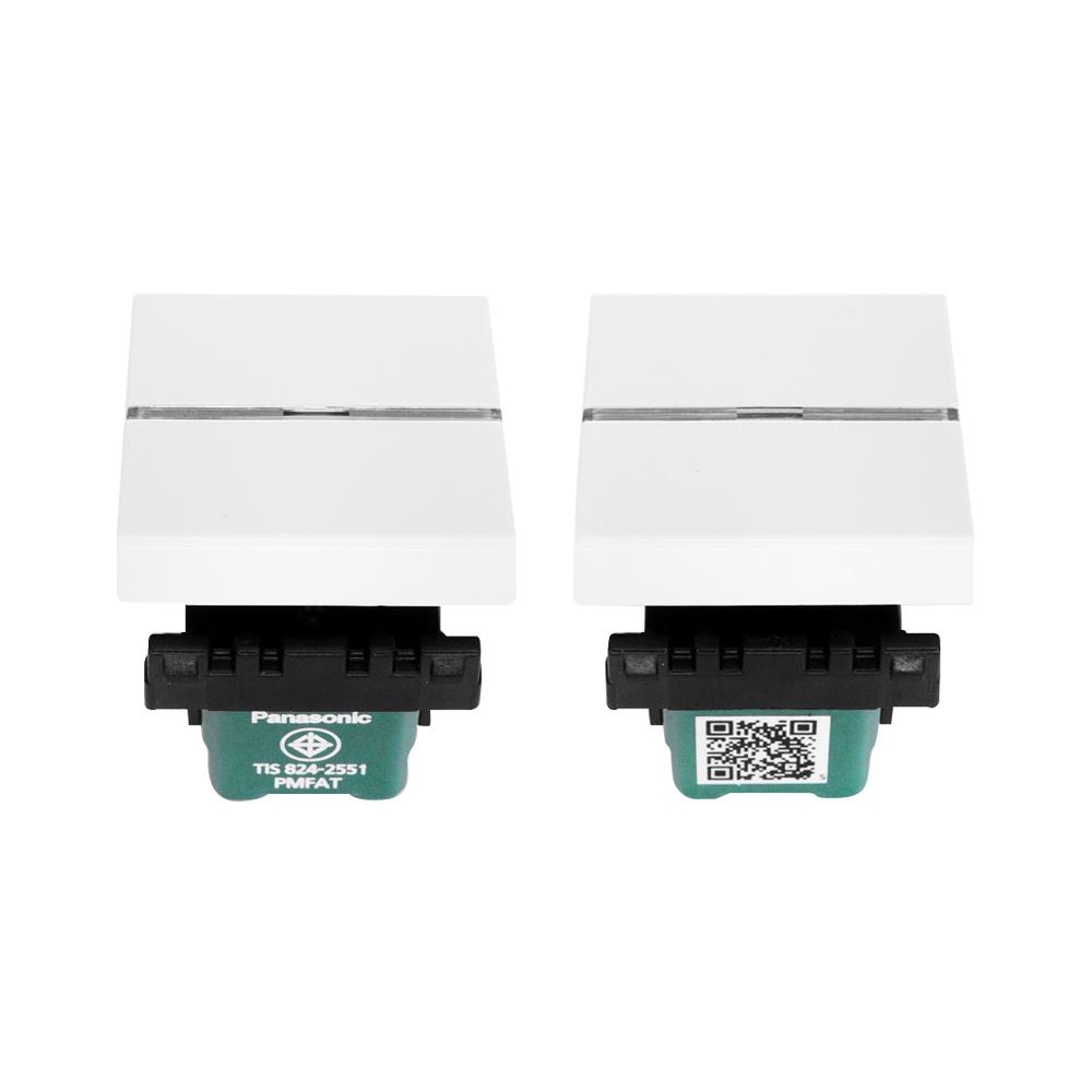 สวิตช์ 2 ทาง 1 ช่อง มีไฟ PANASONIC WEAG5562 สีขาว