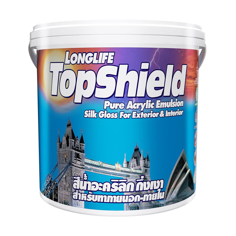 สีน้ำทาภายนอก ชนิดกึ่งเงา CAPTAIN TOPSHIELD 4201 สีส้ม 5 แกลลอน
