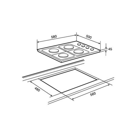 เตาฝังผสม TEKA EC3G1P 58 ซม._1