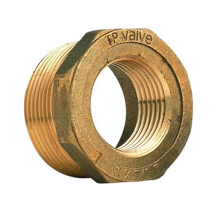 ข้อต่อลดเหลี่ยมทองเหลือง TP 1x1/2 นิ้ว