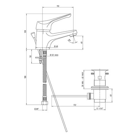 ก๊อกอ่างล้างหน้าผสม PAINI 04CR211_2