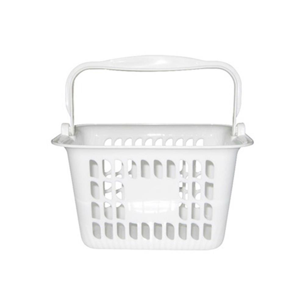 ตะกร้ามินิมีหูหิ้วเหลี่ยมกลาง JCJ 4118 สีขาว