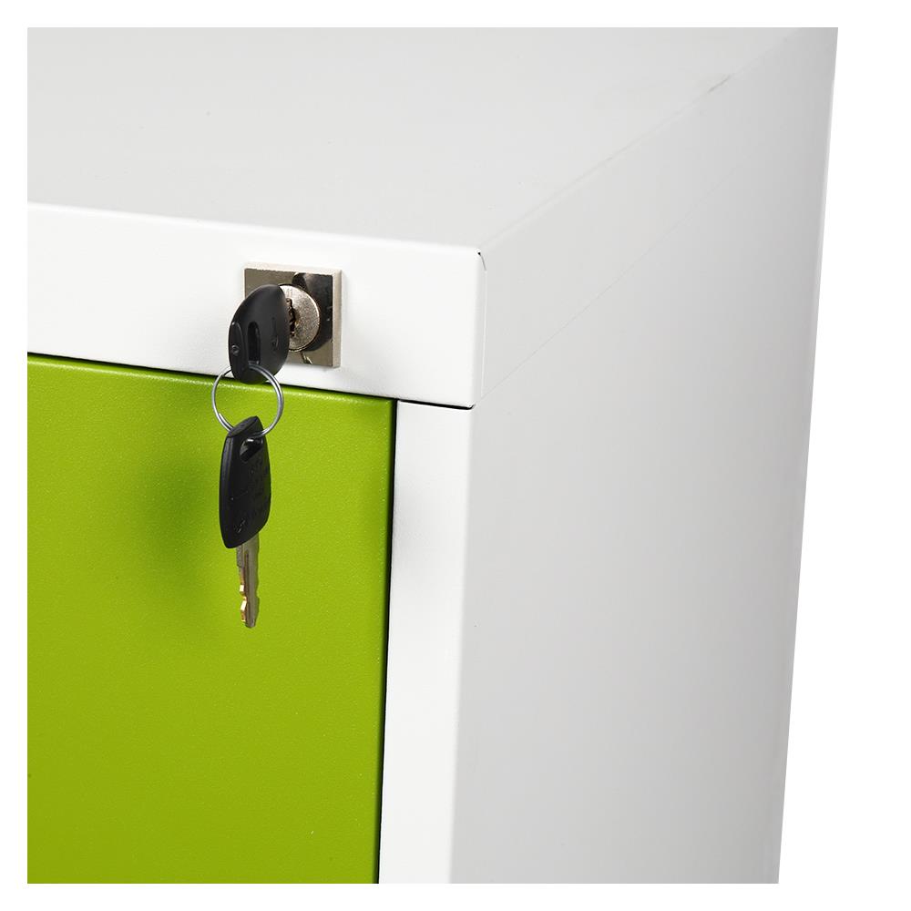 ตู้ลิ้นชักเหล็ก 4 ลิ้นชัก LUCKY WORLD KCDX-4-GG สีเขียว
