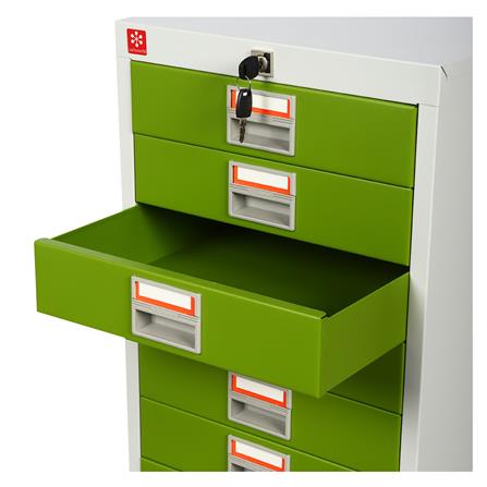 ตู้ลิ้นชักเหล็ก 15 ลิ้นชัก LUCKY WORLD CDX-15-GG สีเขียว_2