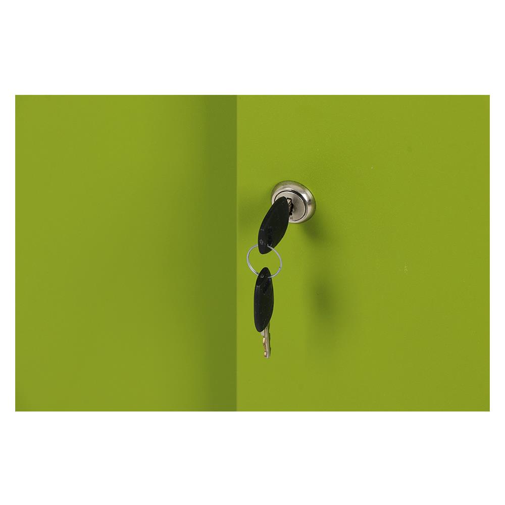 ตู้เหล็กบานเลื่อนทึบ LUCKY WORLD KSS-120-GG สีเขียว