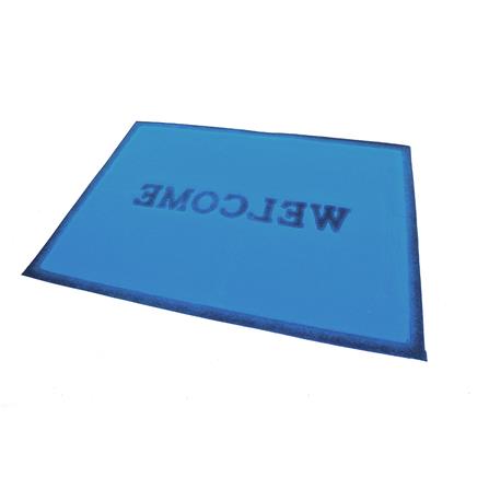 พรมเช็ดเท้าดักฝุ่น HOME LIVING STYLE WELCOME 50X70 ซม. สีน้ำเงิน_2
