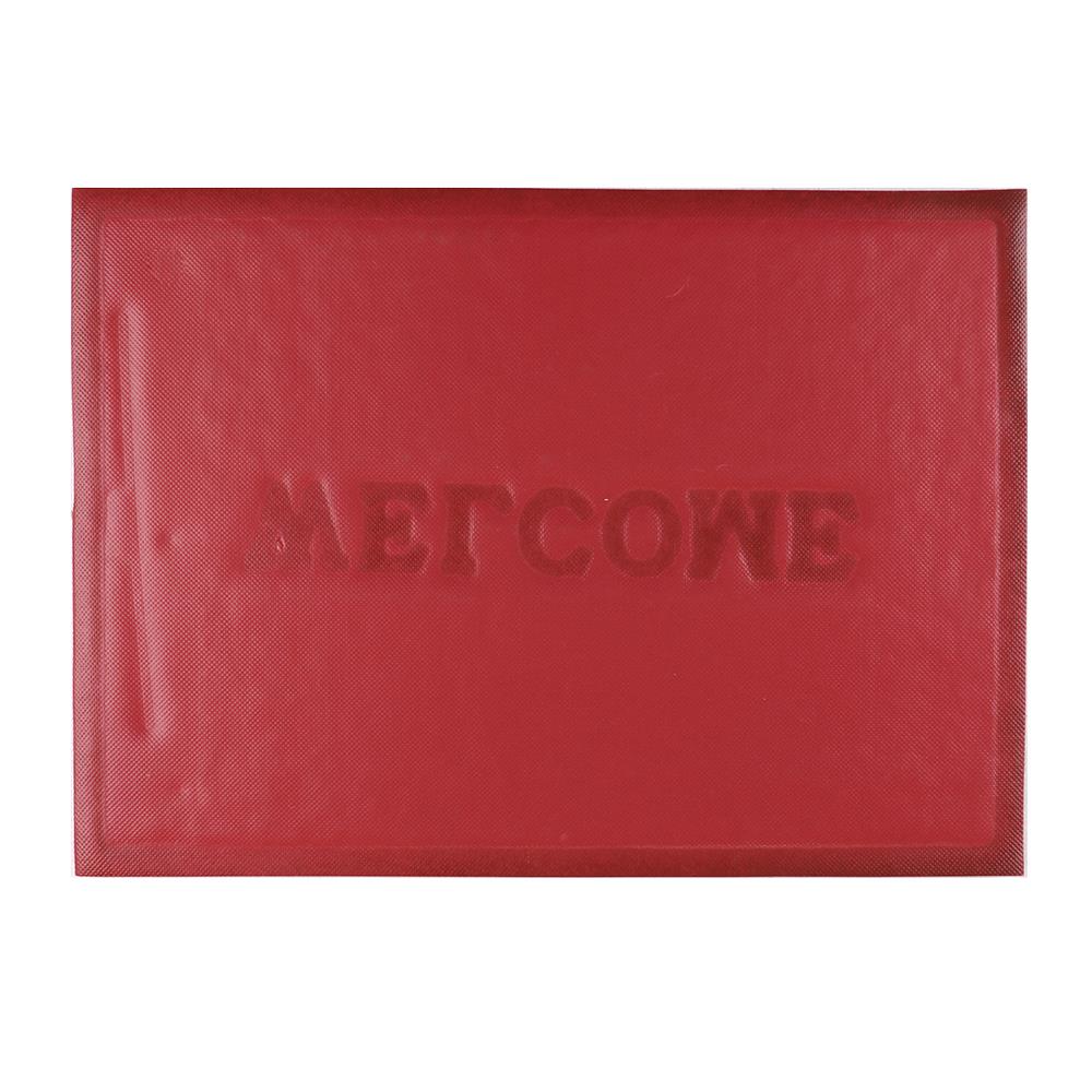 พรมเช็ดเท้าดักฝุ่น HOME LIVING STYLE WELCOME 50X70 ซม. สีแดง