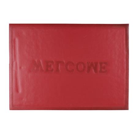 พรมเช็ดเท้าดักฝุ่น HOME LIVING STYLE WELCOME 50X70 ซม. สีแดง_1