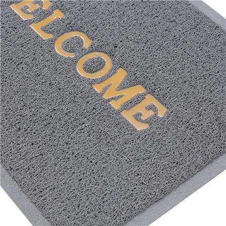พรมเช็ดเท้าดักฝุ่น HOME LIVING STYLE WELCOME 50X70 ซม. สีเทา_3